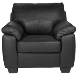 HOME - New Logan - Leather Chair - Black